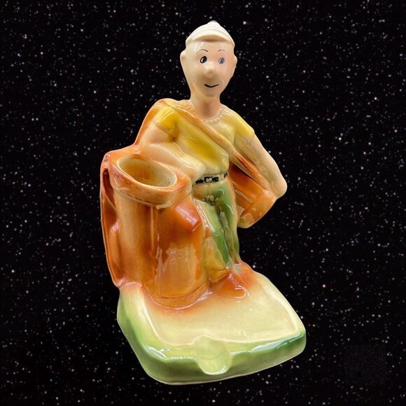 Golf Caddy Holder Caddie Laddie Jerks Socks Cincinnati Pottery Ashtray Vintage - Picture 7 of 10
